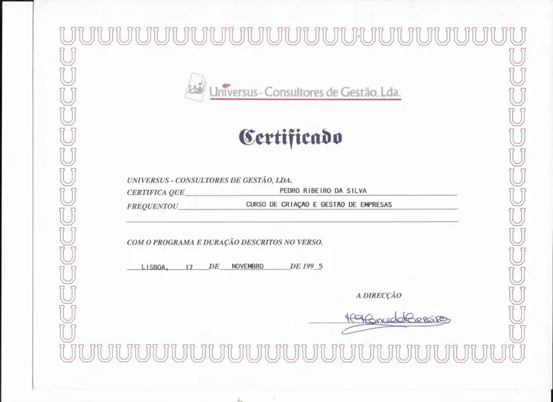 Criação e Gestão de Empresas, Universus, Consultores de Gestão